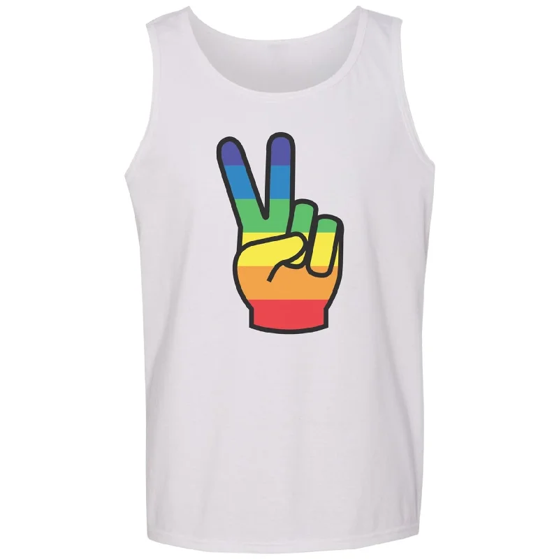 Jem Mens Peace Tank Top, White, Medium