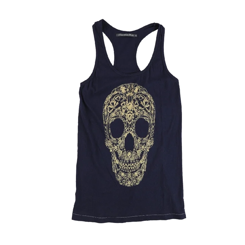 Truly Madly Deeply Womens Skull Racerback Tank Top