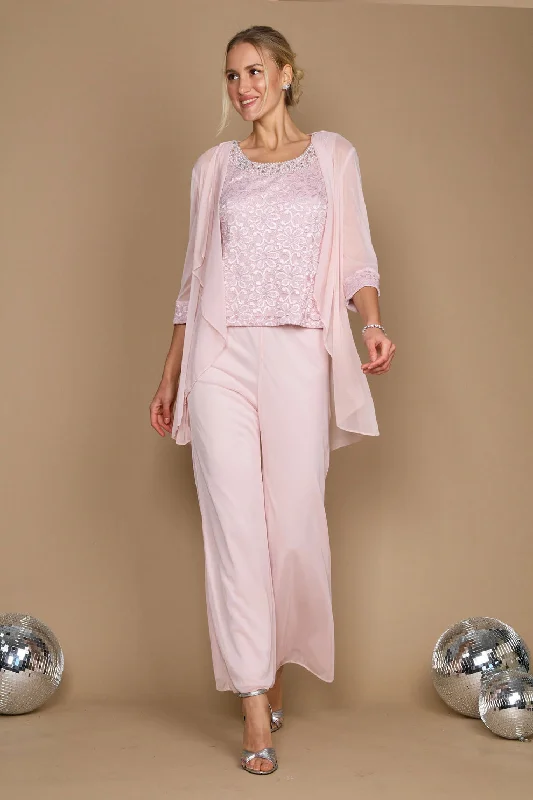 Blush 8P R&M Richards 5008P Petite Lace Pant Suit Formal Sale