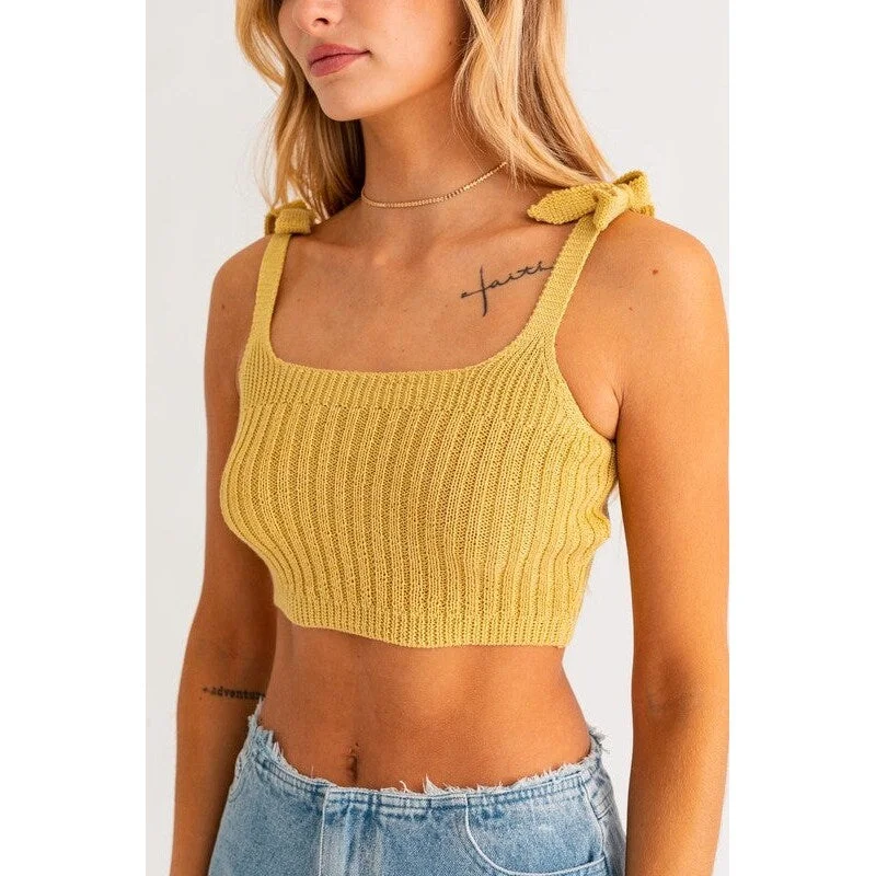 Shoulder Tie Knit Tank