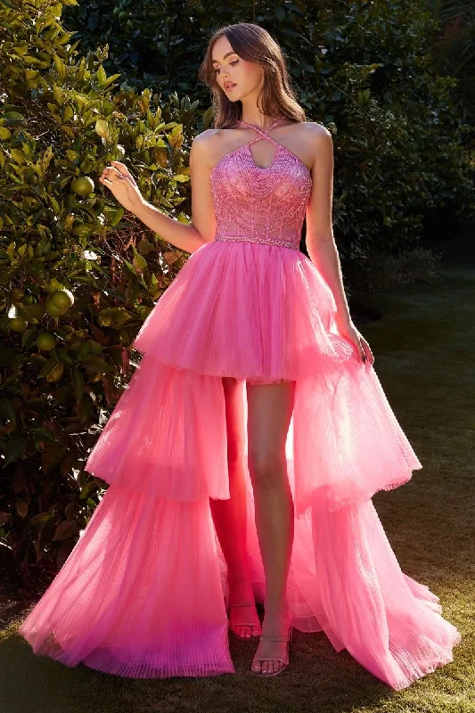 Andrea & Leo A1239 High Low Beaded Formal Prom Dress