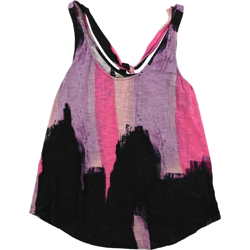 Rachel Roy Womens Printed Tie Back Tank Top, Purple, X-Small