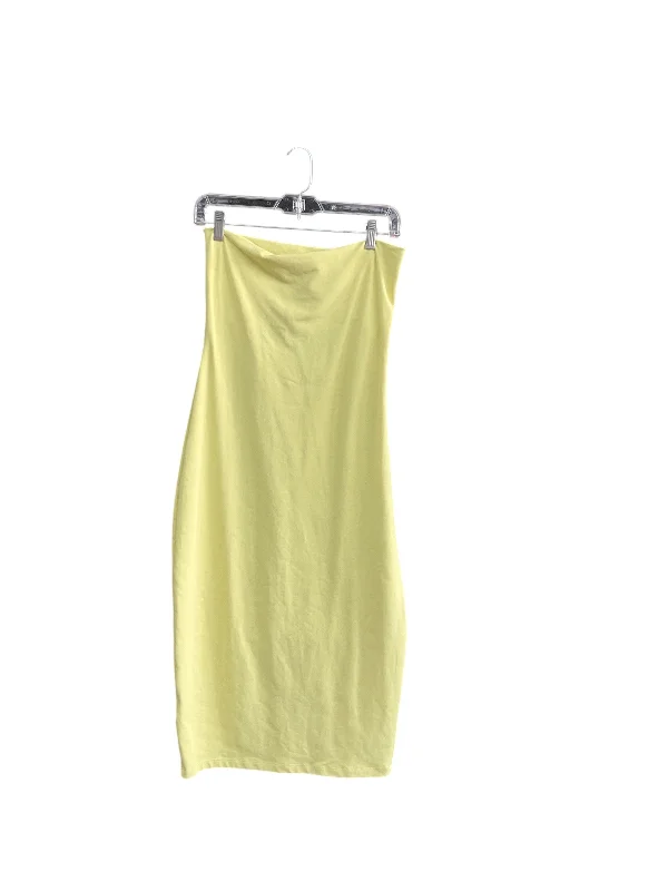 Dress Casual Maxi By Bebe In Yellow, Size: L