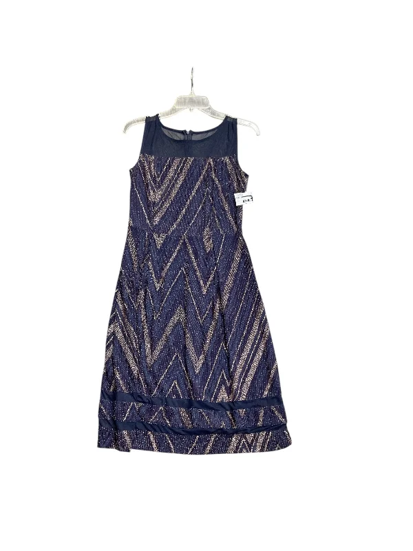 Dress Party Midi By En Focus In Blue, Size: 8