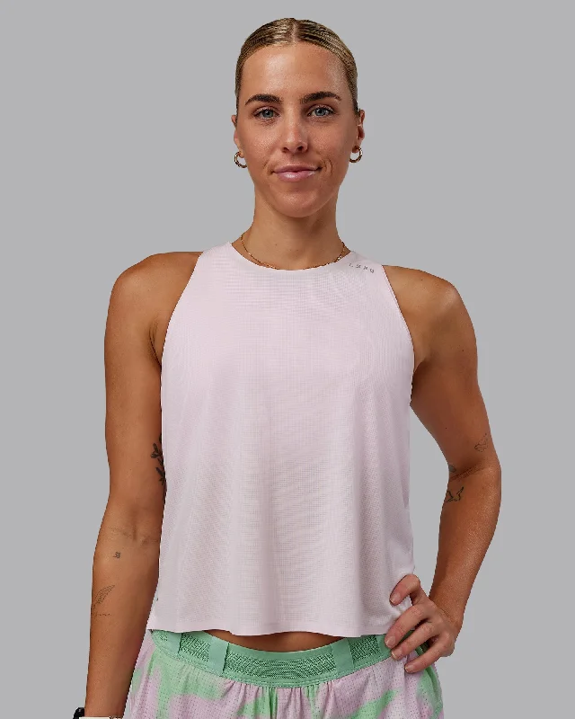 Race Day Performance Tank - Festival Bloom-White