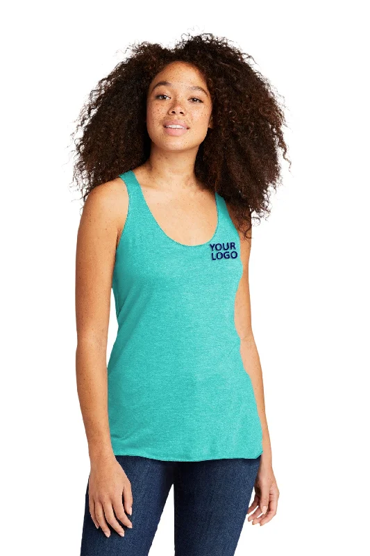 Next Level Women's Racerback Custom Tanks, Tahiti Blue