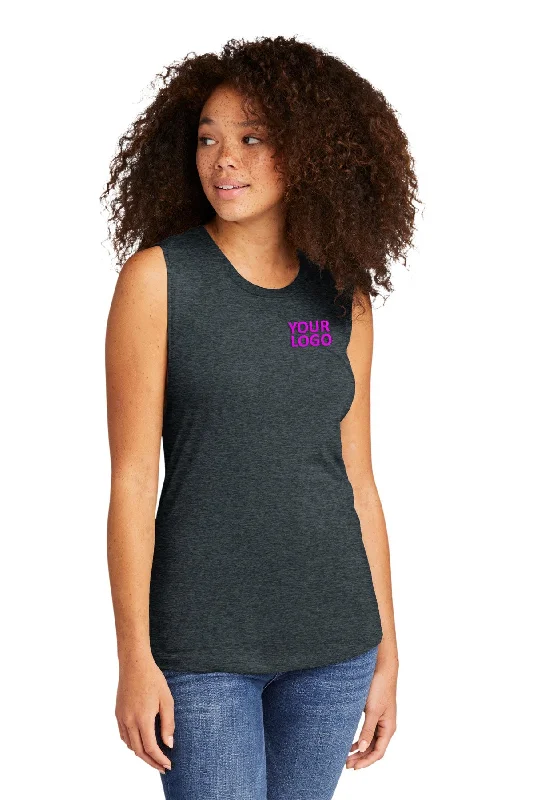 Next Level Women's Festival Customized Tank Tops, Antique Denim