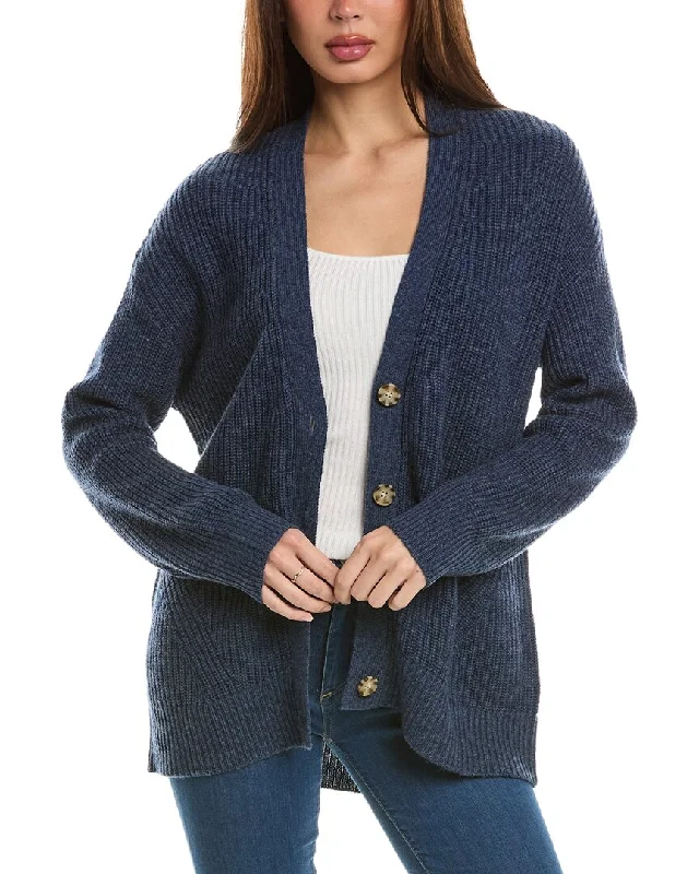 Hannah Rose Oversized Shaker Wool & Cashmere-Blend Cardigan