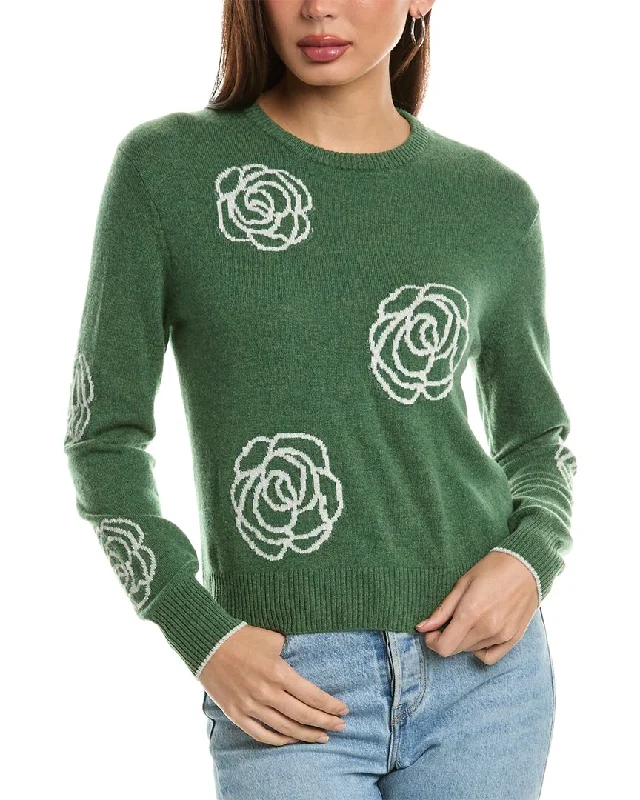 Hannah Rose Rose Stamp Cashmere Sweater