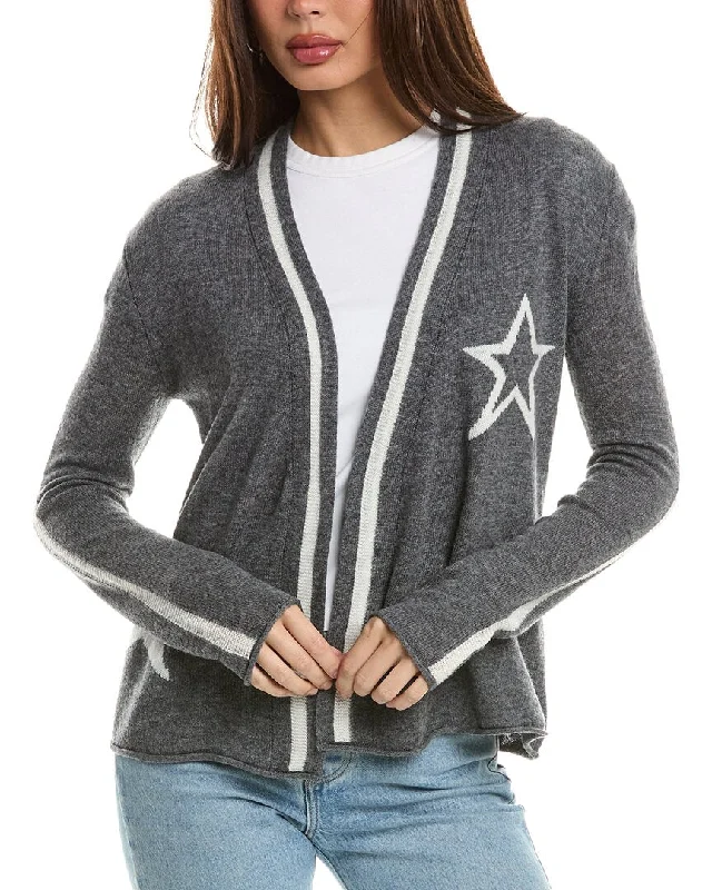 Hannah Rose Star Intarsia Wool & Cashmere-Blend Cardigan