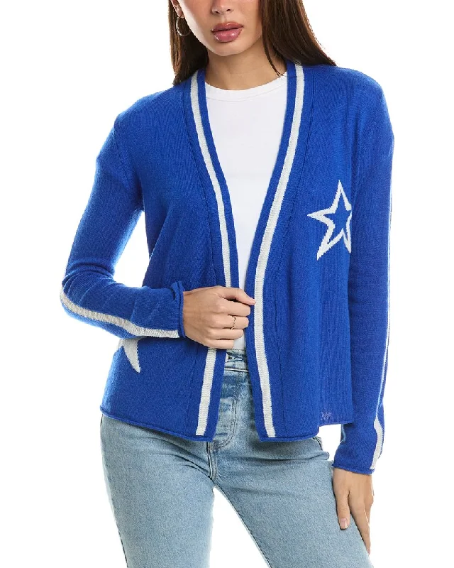 Hannah Rose Star Intarsia Wool & Cashmere-Blend Cardigan