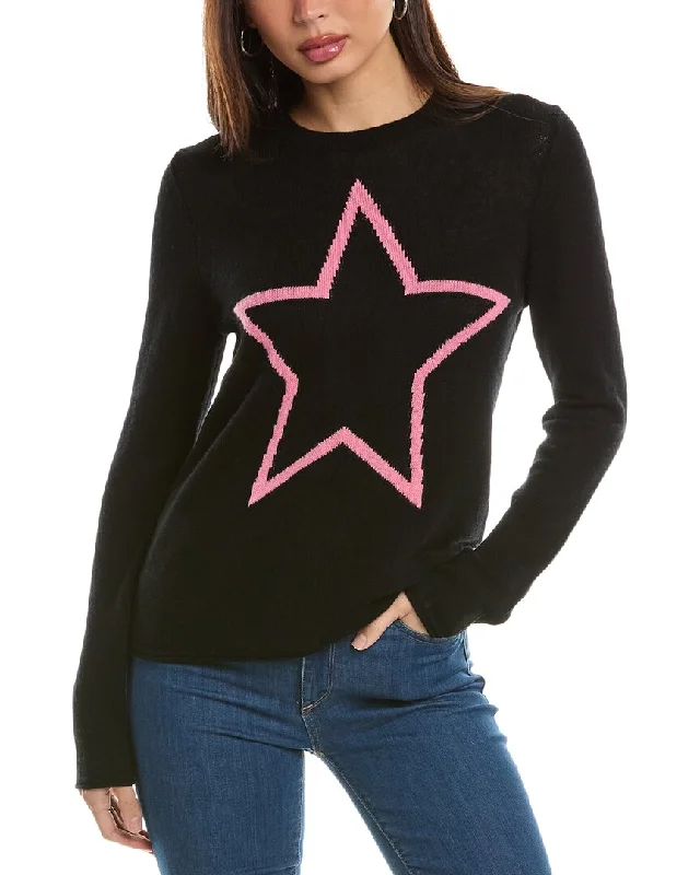 Hannah Rose Star Intarsia Wool & Cashmere-Blend Sweater