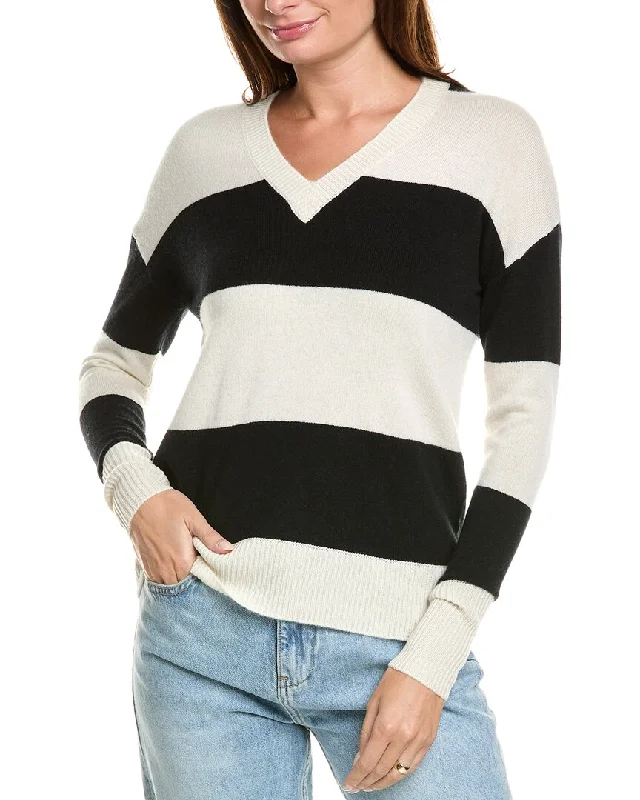 Kier+J Striped Cashmere Sweater