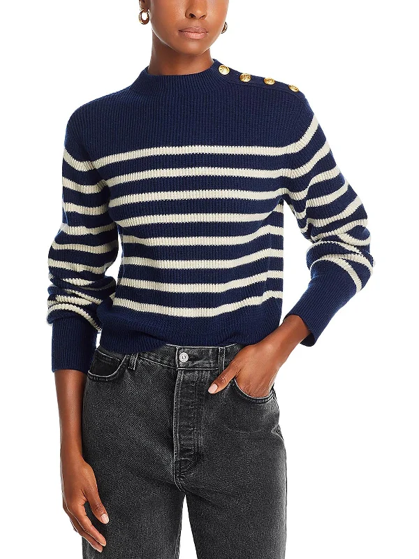 Nancy Womens Knit Ribbed Pullover Sweater