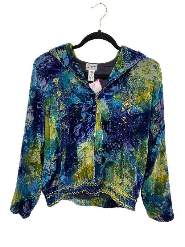 Chico's Misses Size Chico's 0 (4) Green Multi Tops Jacket