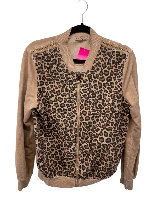 It's SO You Boutique Misses Size Large Tan Animal Tops Jacket