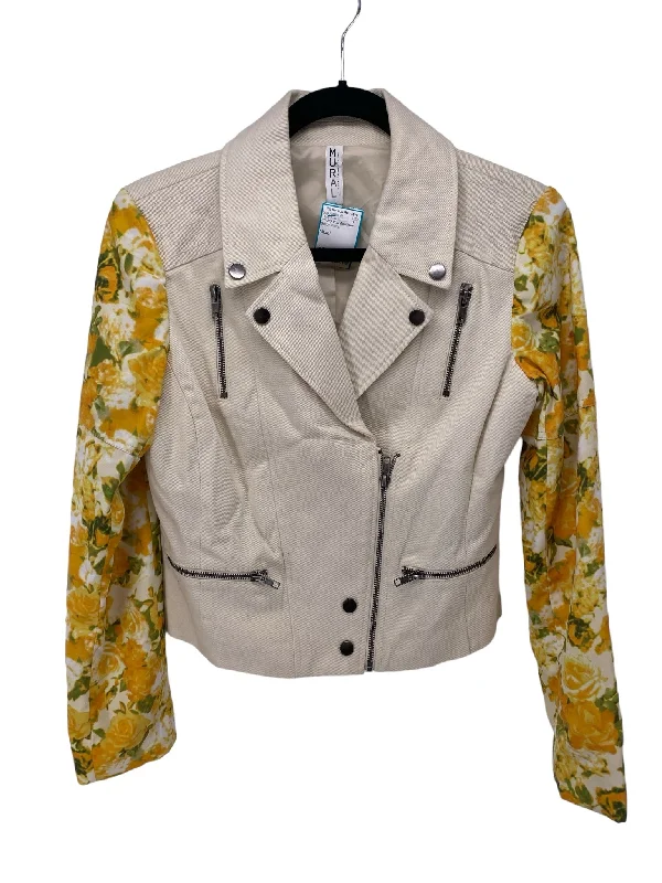 It's SO You Boutique Misses Size Small Beige Floral Tops Jacket