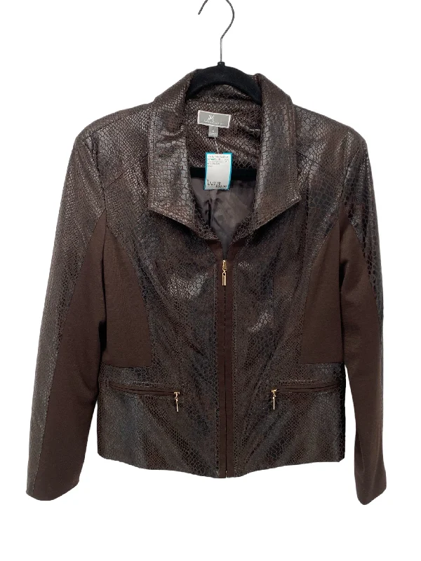 JM Collection Misses Size 6 Brown Tops Jacket