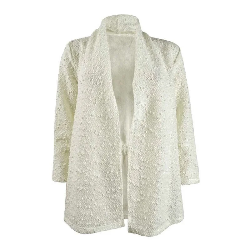 Kasper Women's Textured Sequined Jacket