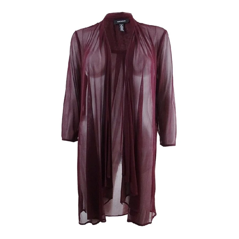 R&M Richards Women's Draped Jacket 8, Merlot