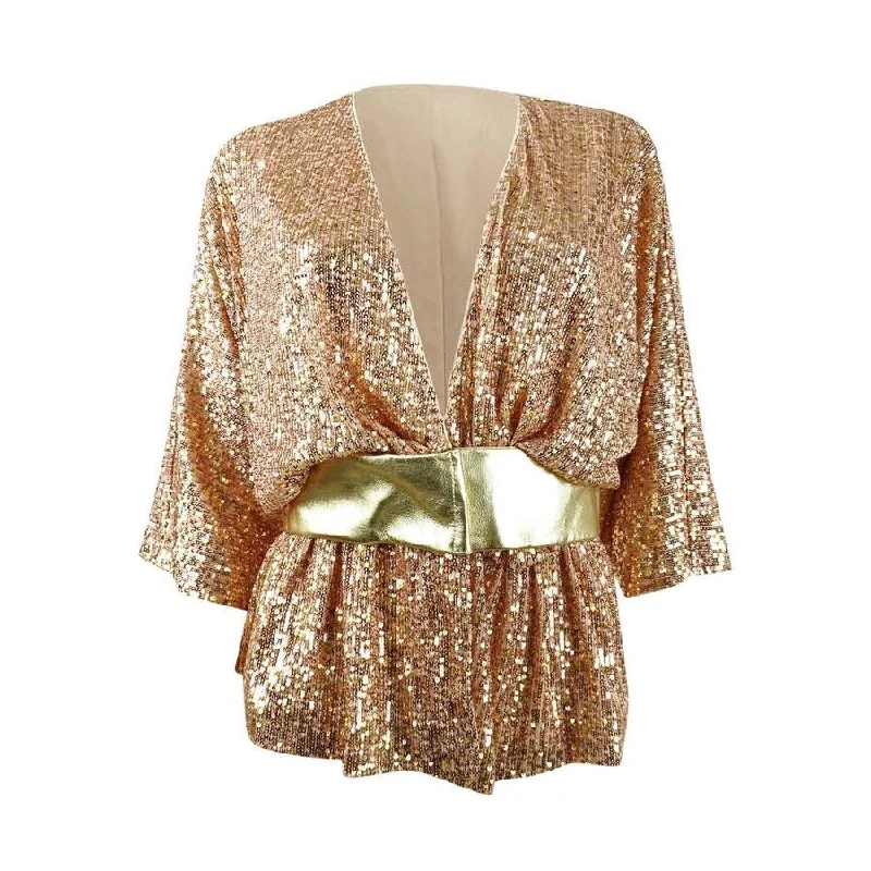 Rachel Zoe Women's Harrison Sequin Belted Jacket