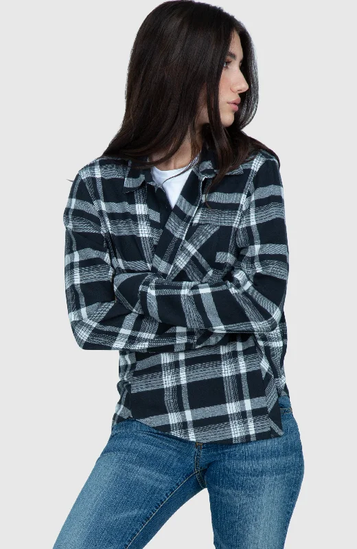 Black Moonlight Boyfriend Plaid Shirt