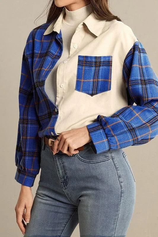 LONG SLEEVE PLAID STREET CASUAL SHIRT