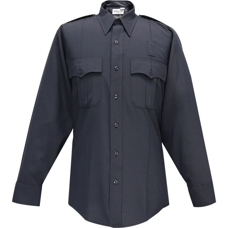 Flying Cross Justice Long Sleeve Shirt w/ Pleated Pockets - LAPD Navy