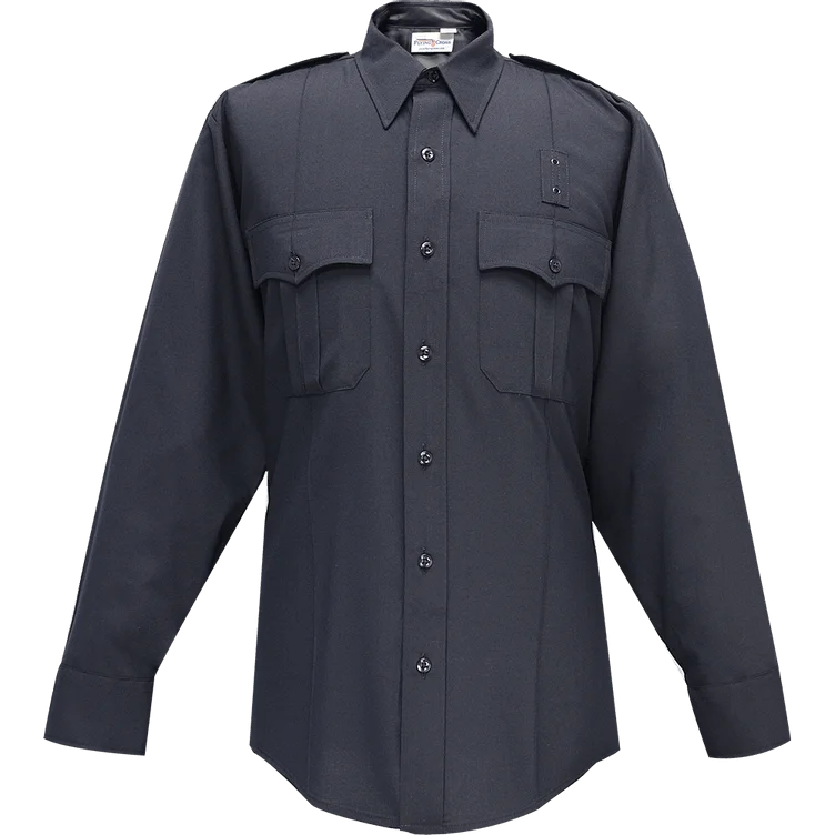 Flying Cross Justice Long Sleeve Shirt w/ Zipper - LAPD Navy