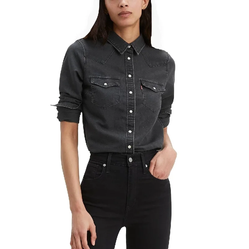 Levi's Women's Ultimate Western Shirt Black Size Extra Small