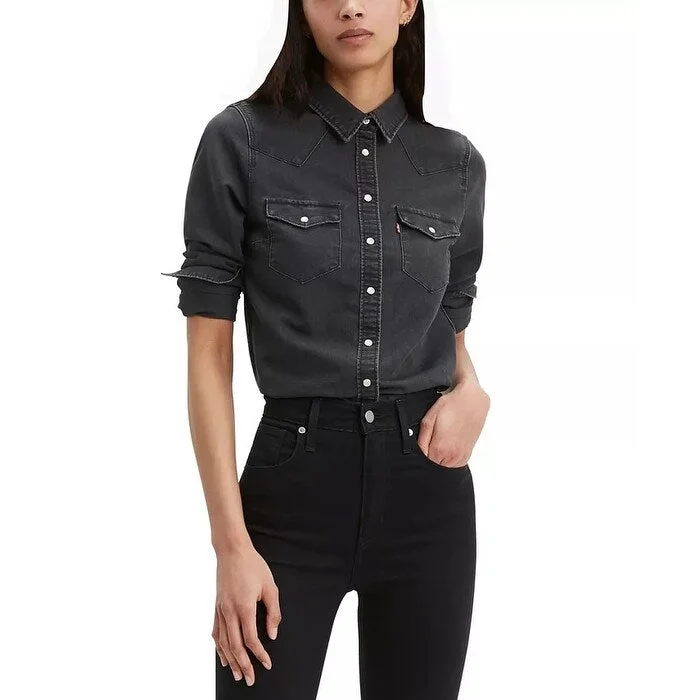 Levi's Women's Ultimate Western Shirt Black Size Large