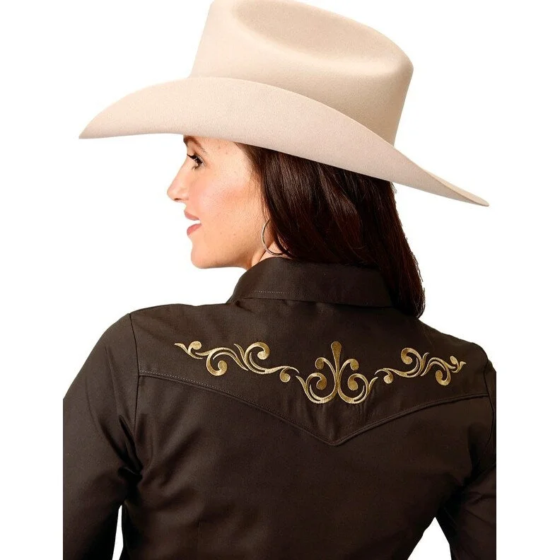 Roper Western Shirt Womens Long Sleeve Embroidered 01-050-0017-0683 BR