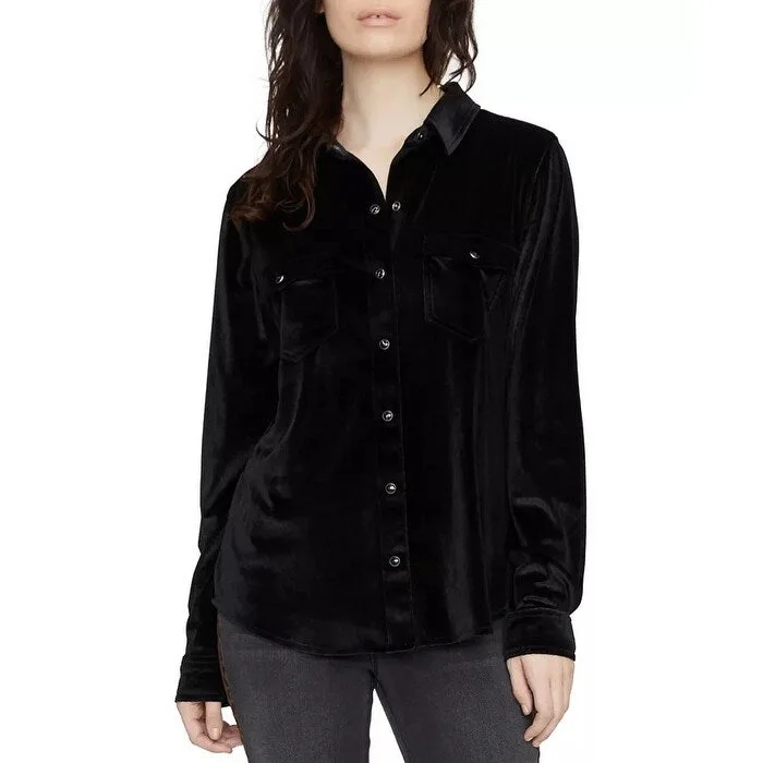 Sanctuary Women's Work Shirt Black Black Size Extra Small - X-Small