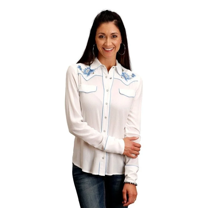 Stetson Western Shirt Womens L/S Snaps Cream 11-050-0565-0429 WH