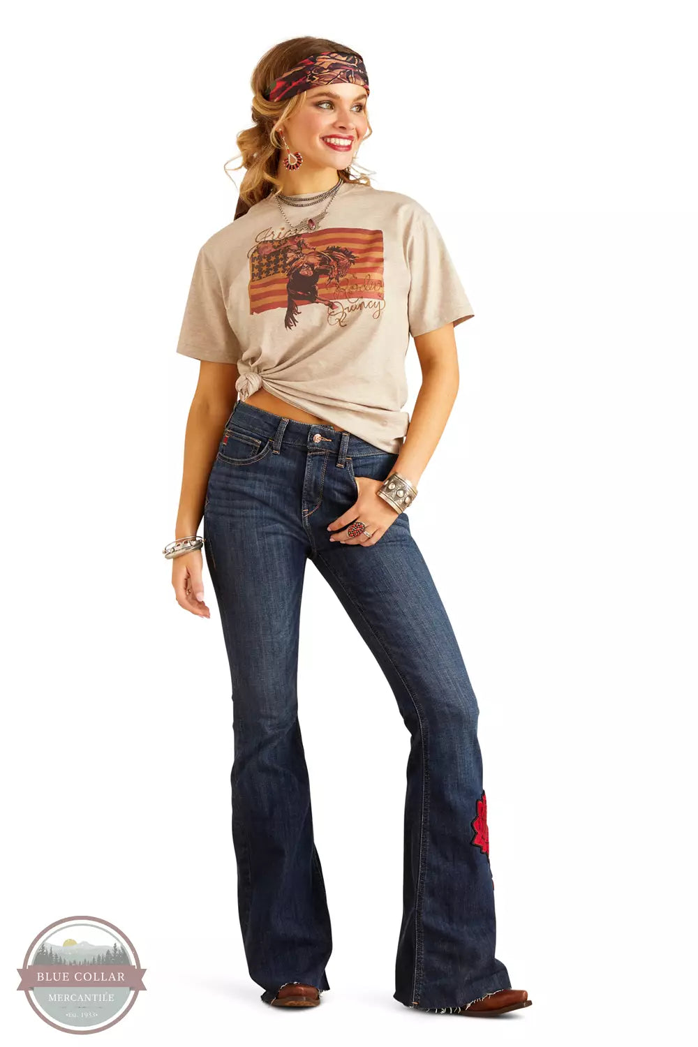 10048669 Short Sleeve Rodeo Quincy Flag T-Shirt