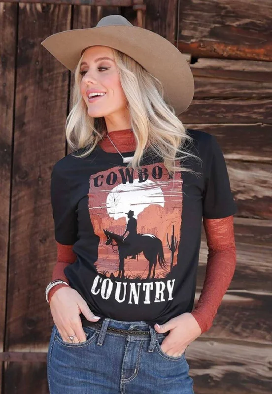 Cruel Girl Womens Cowboy Country T-Shirt