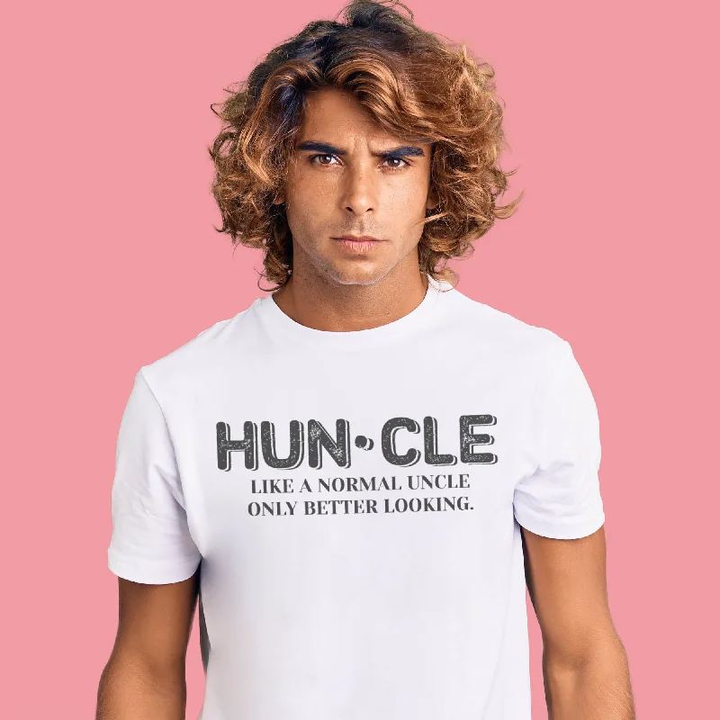 Hun-cle, Like a Normal Uncle Only Better Looking - Mens T-Shirt - Uncle T-Shirt