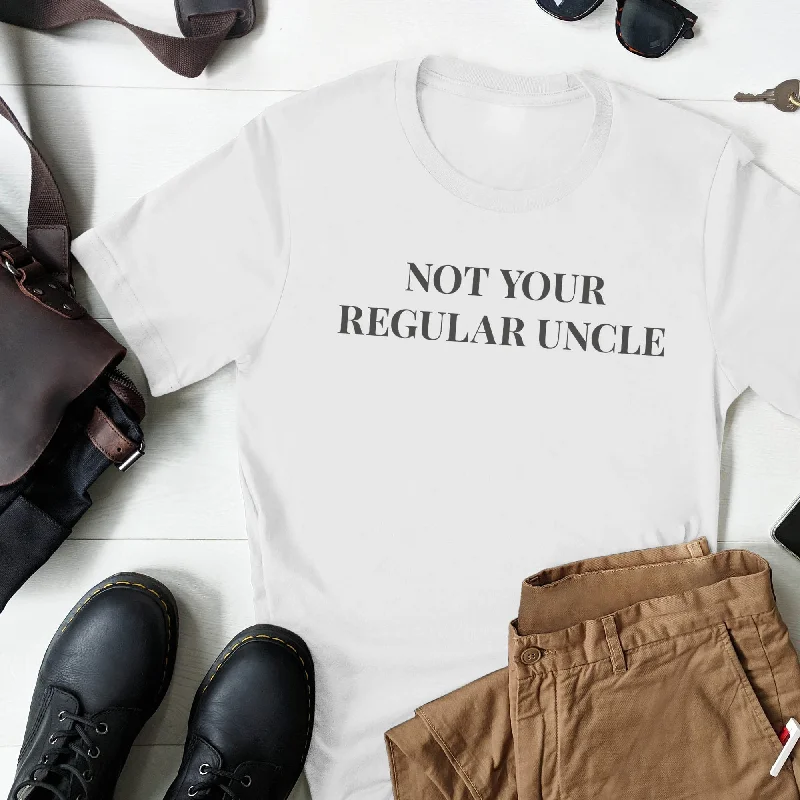 Not Your Regular Uncle - Black - Mens T-Shirt - Uncle T-Shirt