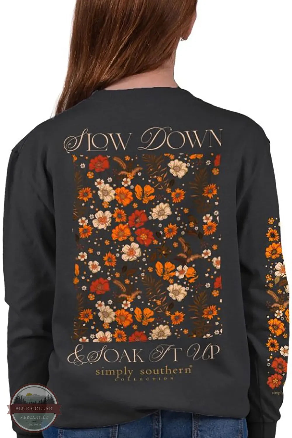 LS-SLOWDOWN-BLACK Slow Down & Soak it Up Long Sleeve T-Shirt