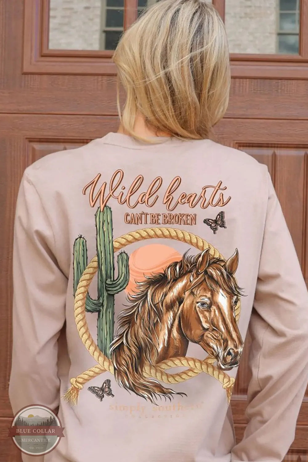 LS-WILDHRT-MOCHA Wild Hearts Can't be Broken Long Sleeve T-Shirt