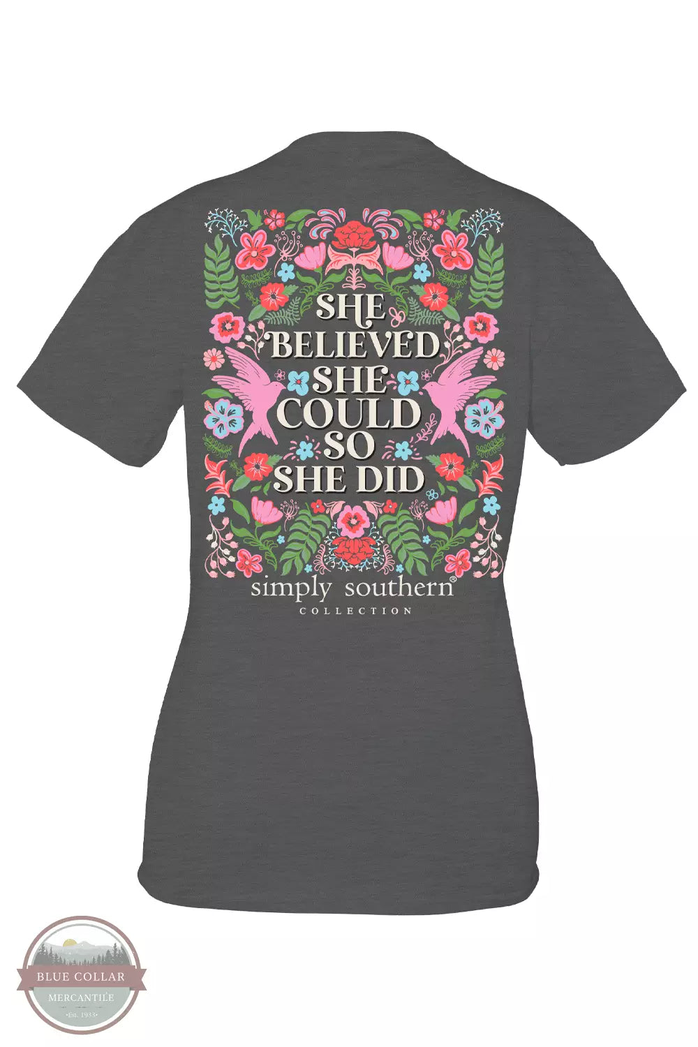 SS-SHE-GRAPHITEHTHR She Believed She Could T-Shirt