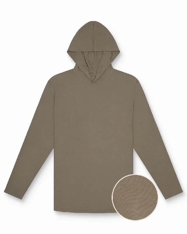 Thermal Hooded Drop-Cut Long Sleeve