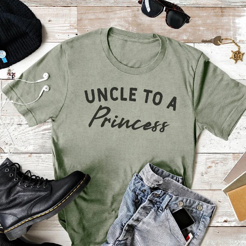 Uncle To A Princess - Black - Mens T-Shirt - Uncle T-Shirt