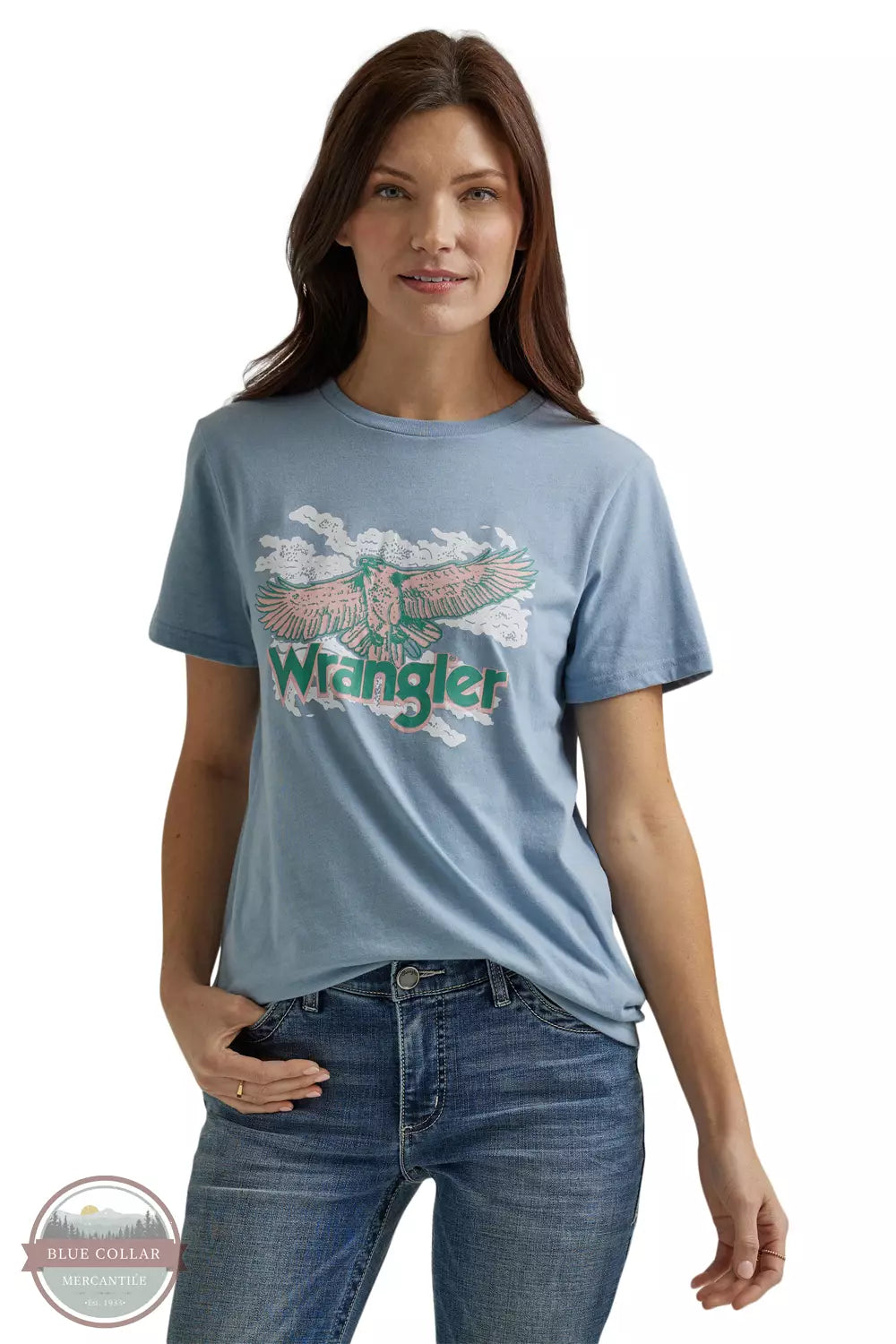 112344175 Retro Soaring Eagle Regular Fit Short Sleeve T-Shirt