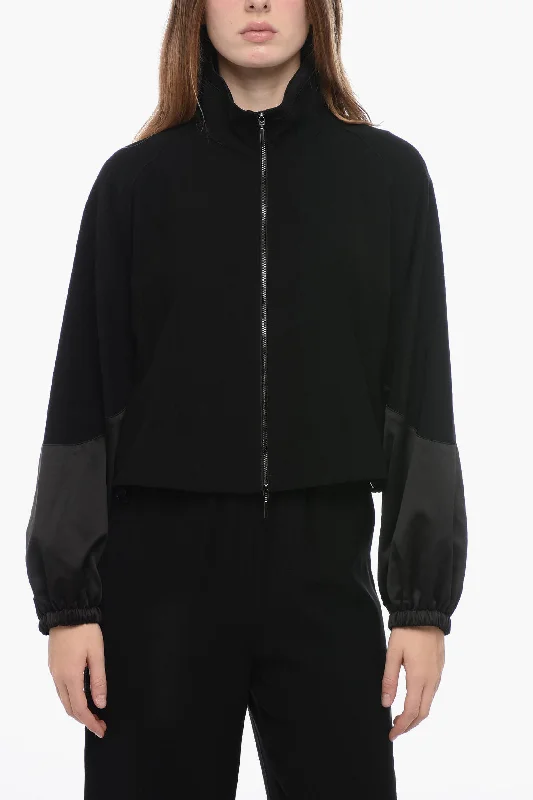 Armani EMPORIO Full Zip Track Sweatshirt with Satin Details