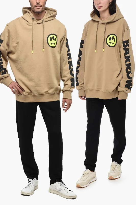 Barrow Solid Color Hoodie With Print