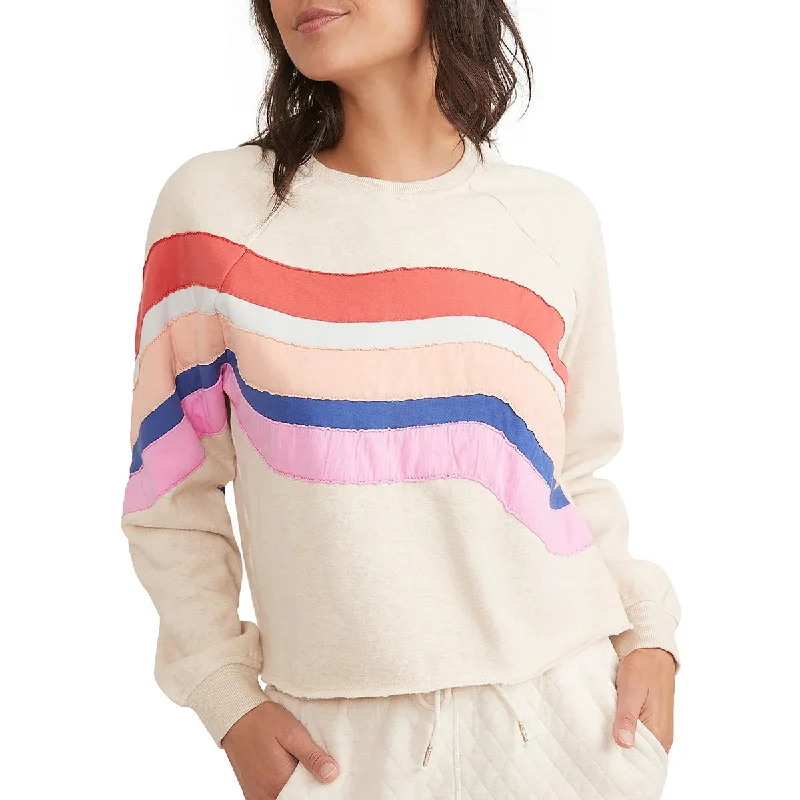 Womens Cotton Blend Quilted Sweatshirt