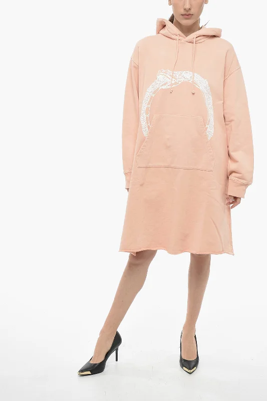 Maison Margiela MM6 Cotton Hoodie Dress with Front Print