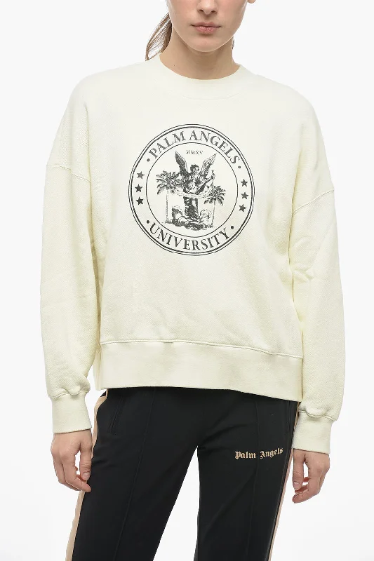 Palm Angels Cotton COLLEGE Hoodie with Print