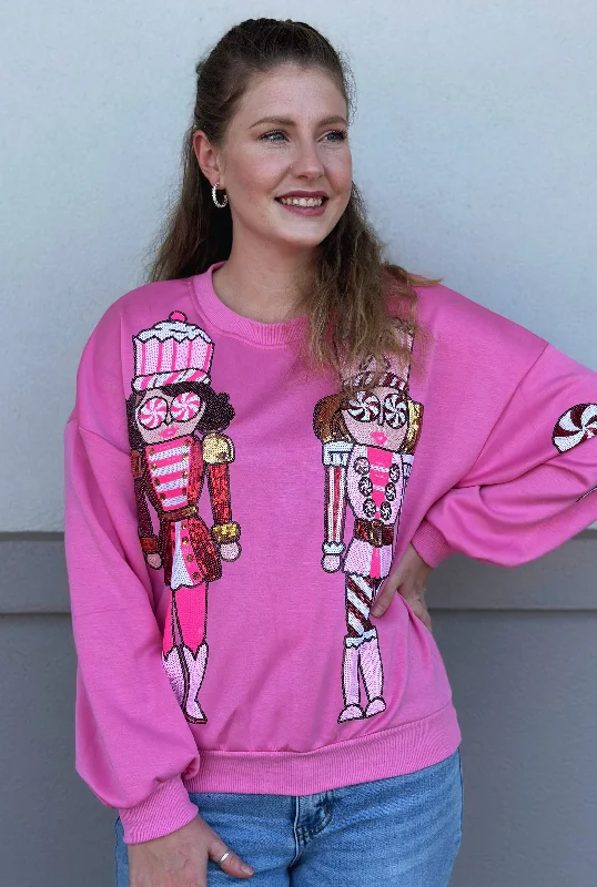 PINK SEQUIN SWEETCRACKER SWEATSHIRT